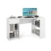 L-Shaped Computer Desk with Storage and Open Shelves for Living Room Bedroom