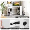 L-Shaped Computer Desk with Storage and Open Shelves for Living Room Bedroom
