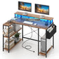 L-Shaped Computer Desk, 120CM Large Corner Desk Writing Study Table