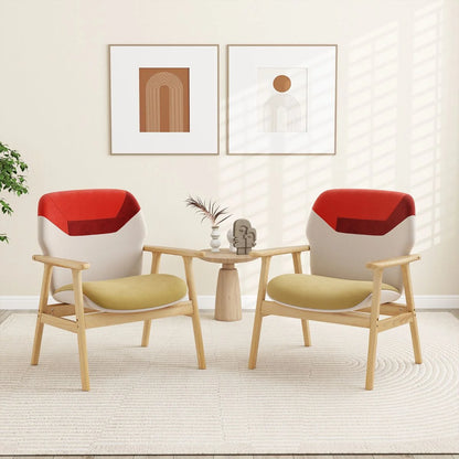 Modern Accent Chair Upholstered Side Armchair with Backrest