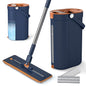 Mop and Bucket Set with Wringer 3-Tank Flat Floor Mop & Bucket System