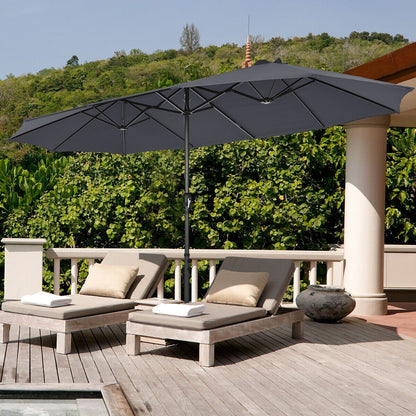 450CM Double Sided Outdoor Umbrella Twin Size with Crank Handle