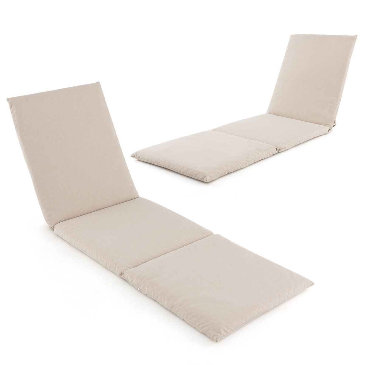 182x59cm Garden Recliner Cushions Chaise Sunlounger Replacement Pad