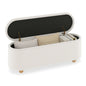 Oval Storage Bench 139 CM Long Ottoman Bench with Flip Top