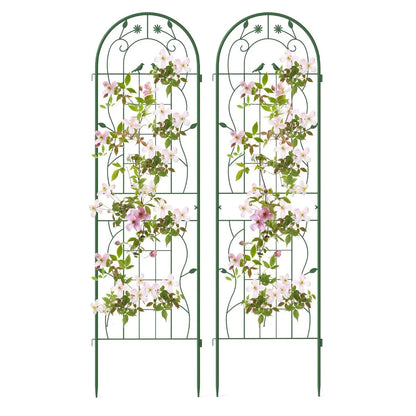 2/4 Pack Garden Trellis, 180/220 x 50cm Galvanized Steel Trellis for Climbing Plants