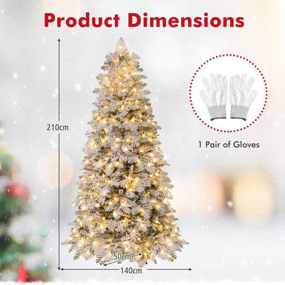 Pre-Lit Artificial Christmas Tree with Mixed Branch Tips