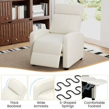 Recliner Armchair with Reclining Function and Adjustable Leg Rest