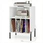 Record Player Stand, Turntable Stand with Charging Station and 5 Shelves for 150 Albums