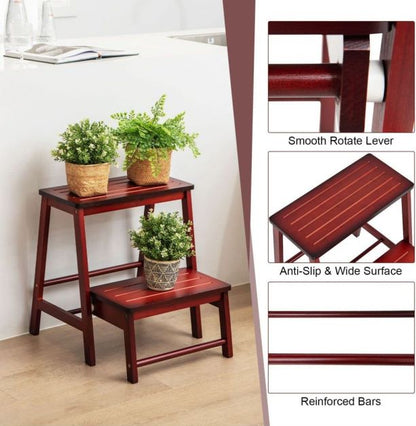 Bamboo Footstool with 2 Steps