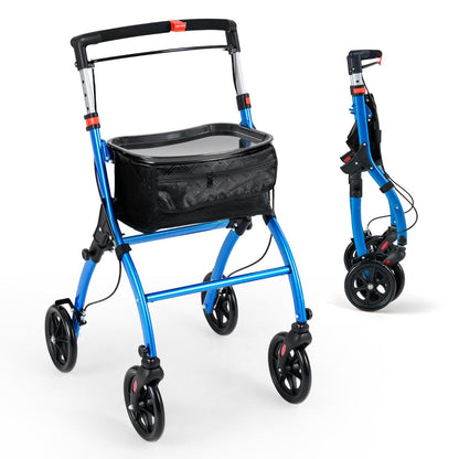 Rollator Walkers Lightweight Foldable Rolling Walker with Tray for Seniors