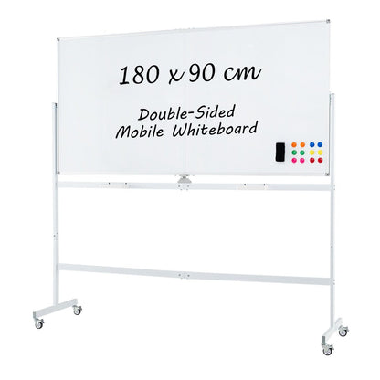 Rolling Whiteboard on Wheels with Stand and Aluminum Alloy Frame