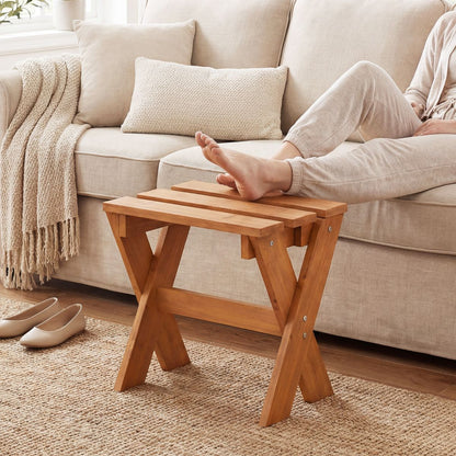 Side Table Flower Stand Small Solid Wood Accent End Table