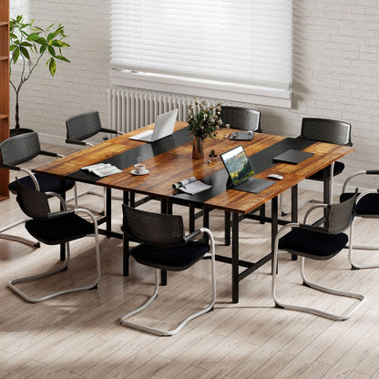 Square Conference Table Meeting Room Table with Thickened Tabletop