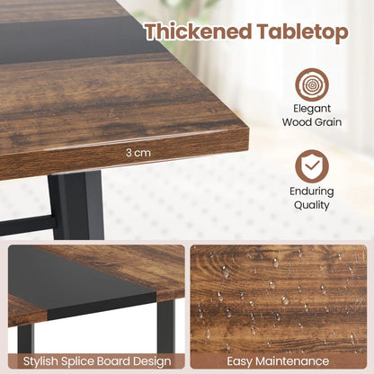 Square Conference Table Meeting Room Table with Thickened Tabletop