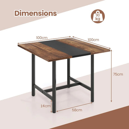 Square Conference Table Meeting Room Table with Thickened Tabletop