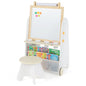 4-in-1 Toddler Activity Table Set with Magnetic Whiteboard and Bookshelves