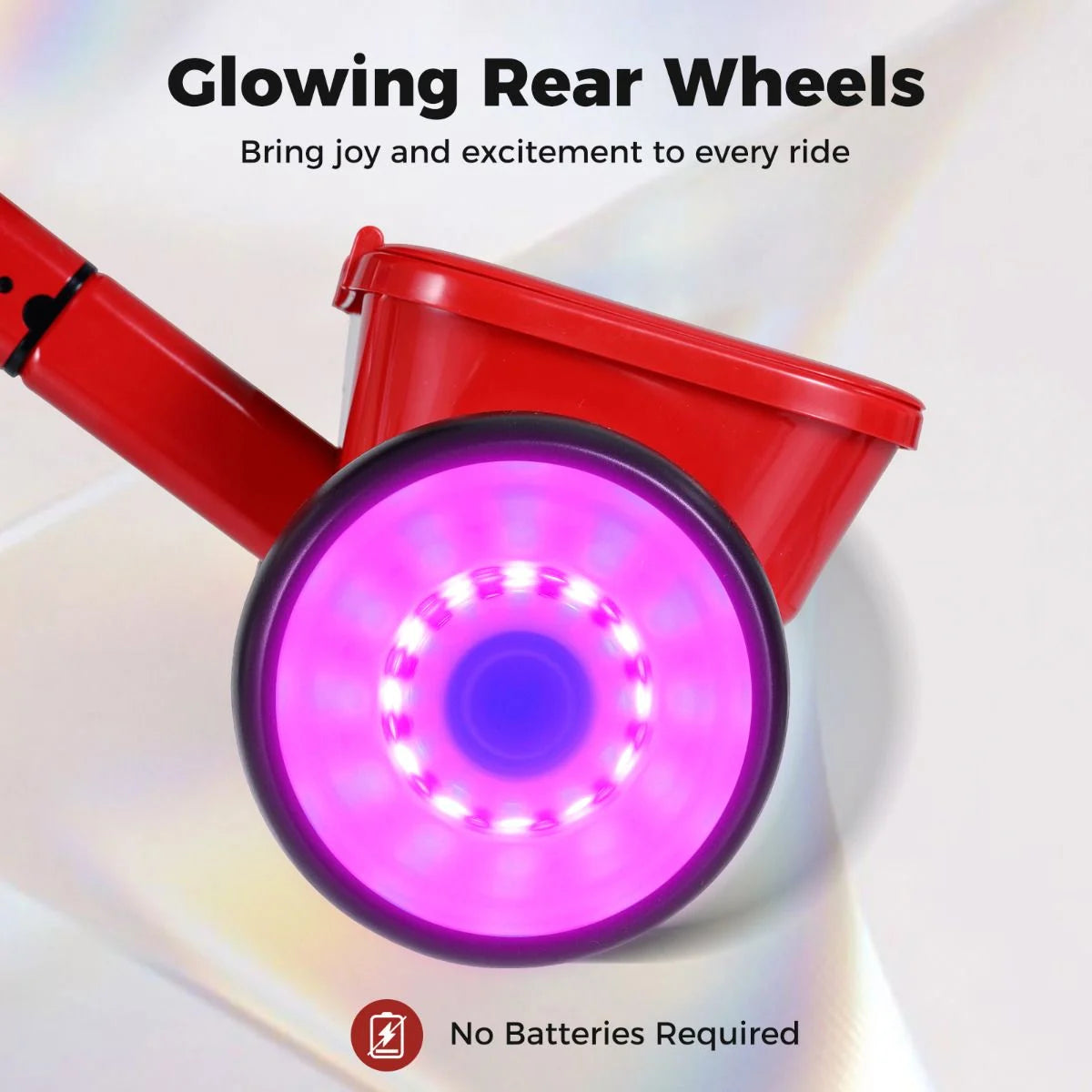 Toddler Tricycle Bike with Glowing Wheels and 4-Level Adjustable Seat