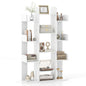 Tree Bookshelf Corner Books Storage Organizer with 13 Open Shelves
