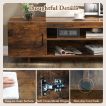 TV Stand for TVs up to 70 Inches with Power Outlet and 2 Cable Holes