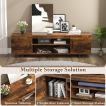 TV Stand for TVs up to 70 Inches with Power Outlet and 2 Cable Holes