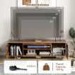 TV Stand for TVs up to 70 Inches with Power Outlet and 2 Cable Holes