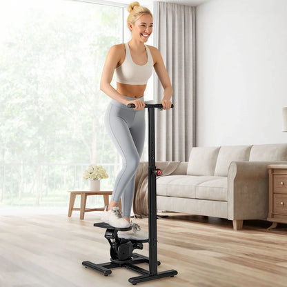 Twist Stepper with Adjustable Handlebar and LCD Monitor