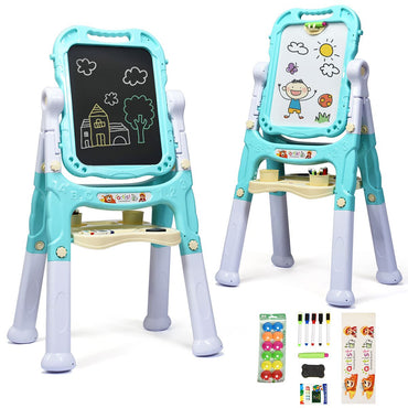 Kid's Double Sided Boards Easel Magnetic Painting Art