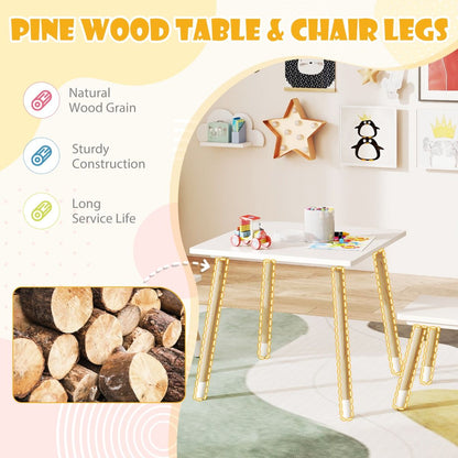 Wooden Toddler Desk and Chair Set for Classroom