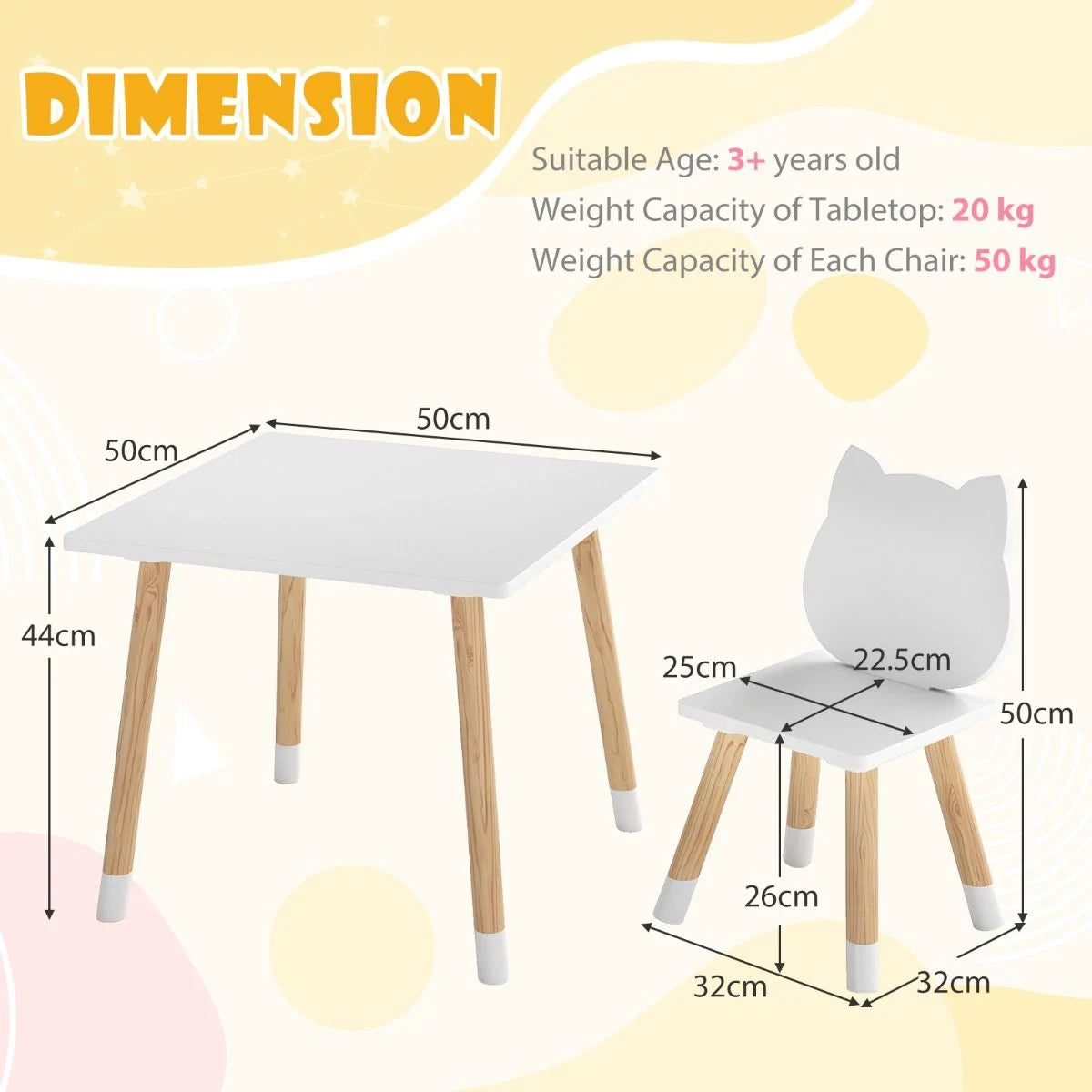 Wooden Toddler Desk and Chair Set for Classroom